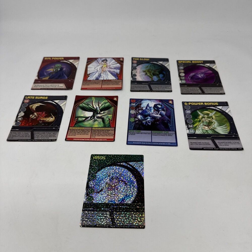 MIXED LOT OF 9 BAKUGAN ABILITY CARDS 2008 - 2011 BATTLE BRAWLERS